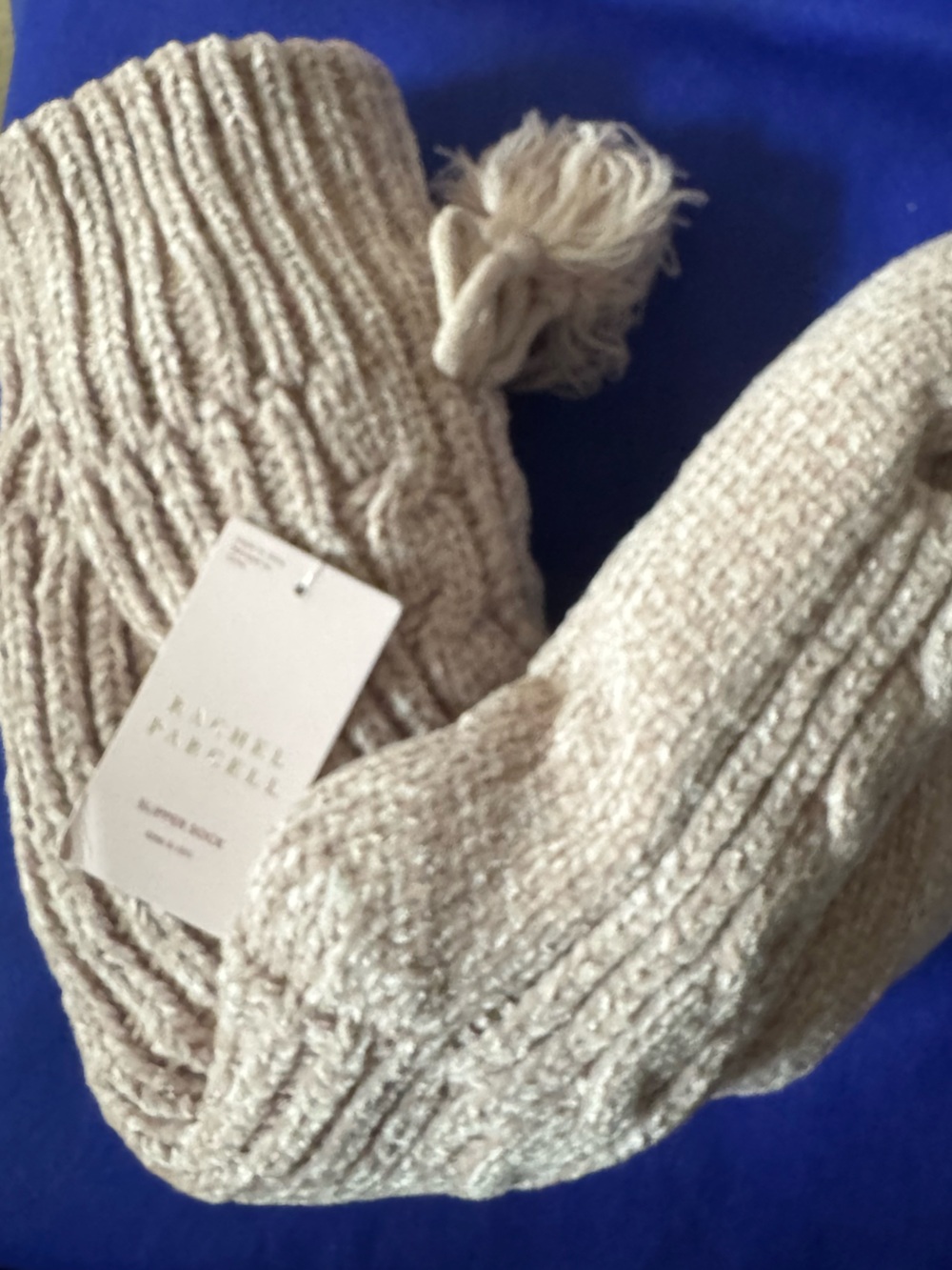 Rachel Parcell Cozy Cable Knit Slipper Sock from Nordstrom-NWT-Size 6 to 10 1/2